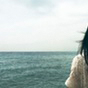 sea in front of the girl